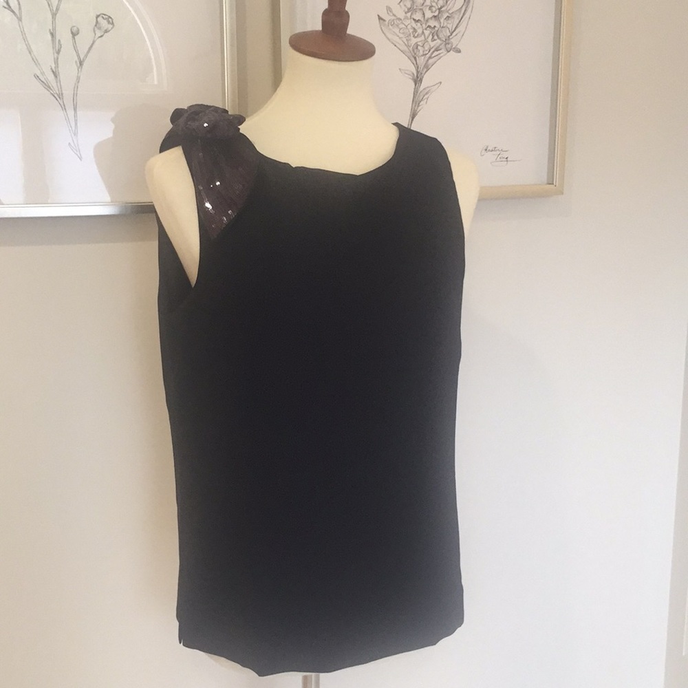 J. Crew black top with bow style H3755